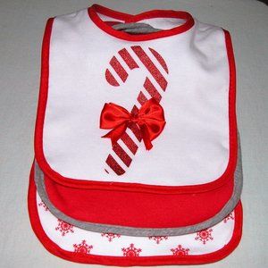 Baby Kiss (3) Piece Bib Set New/0-9 Months